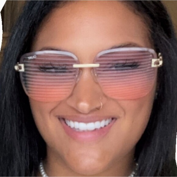 New QUAY Australia Sunglasses PURPLE/ORANGE OMBRE LENSES - Picture 1 of 4